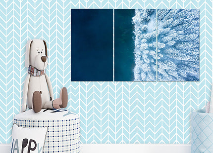 Beautiful Winter background Forest and Ocean AOA13013 {x3}