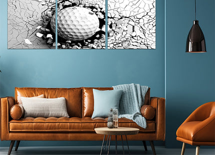 Volleyball ball breaking forcibly through a white wall AOA13077 {x3}