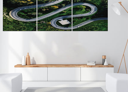 helicopter parking in Italy and  Aerial view of winding curved road  AOA13016 {x3}