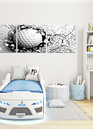 Volleyball ball breaking forcibly through a white wall AOA13077 {x3}