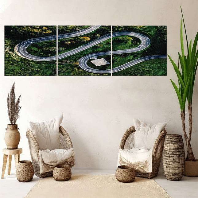 helicopter parking in Italy and  Aerial view of winding curved road  AOA13016 {x3}