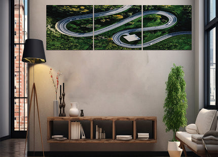 helicopter parking in Italy and  Aerial view of winding curved road  AOA13016 {x3}