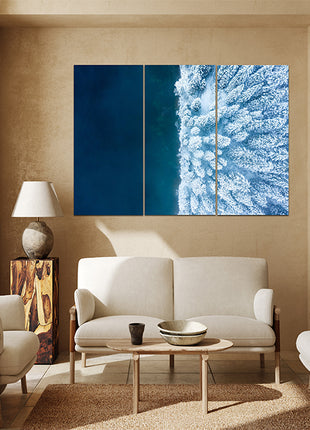 Beautiful Winter background Forest and Ocean AOA13013 {x3}