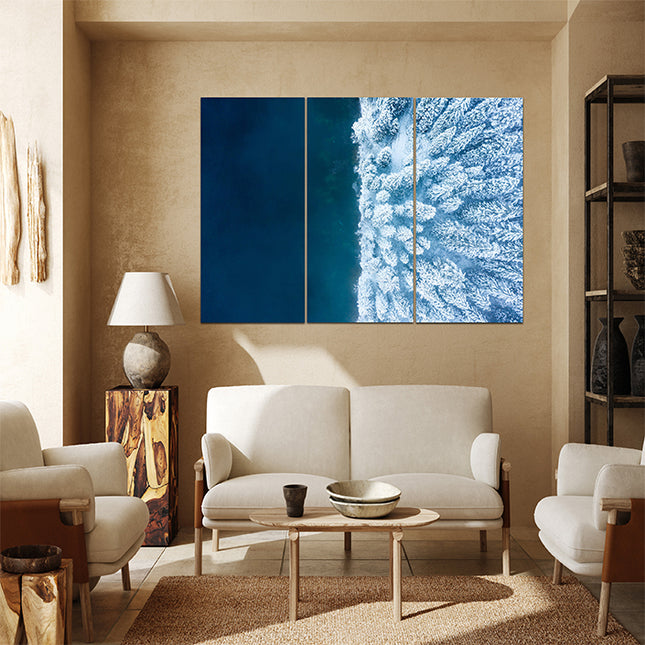 Beautiful Winter background Forest and Ocean AOA13013 {x3}