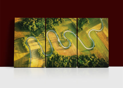 windy road in the summer  aerial view AOA13010 {x3}