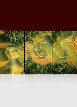 windy road in the summer  aerial view AOA13010 {x3}