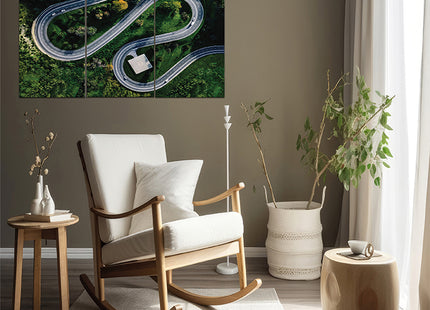 helicopter parking in Italy and  Aerial view of winding curved road  AOA13016 {x3}