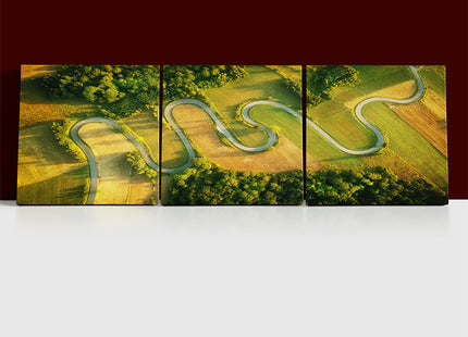 windy road in the summer  aerial view AOA13010 {x3}