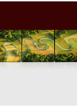 windy road in the summer  aerial view AOA13010 {x3}