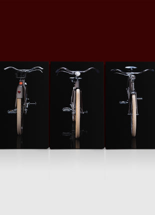 old refurbished retro bike  isolated on black background AOA13136 {x3}