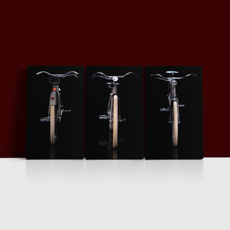 old refurbished retro bike  isolated on black background AOA13136 {x3}