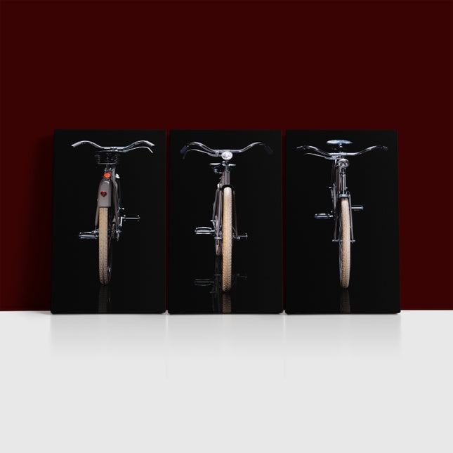 old refurbished retro bike  isolated on black background AOA13136 {x3}