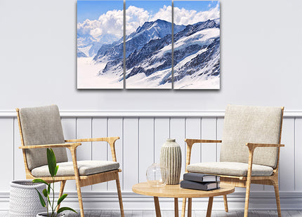 Snow Covered MOUNTAIN Swiss Alps Great Aletsch Swizerland AOA14308 {x3}