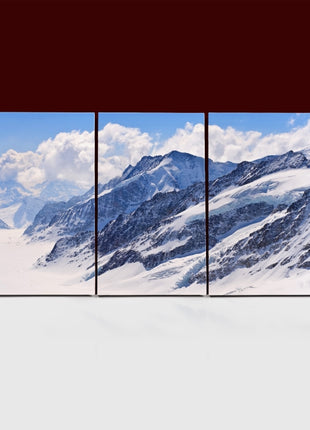 Snow Covered MOUNTAIN Swiss Alps Great Aletsch Swizerland AOA14308 {x3}
