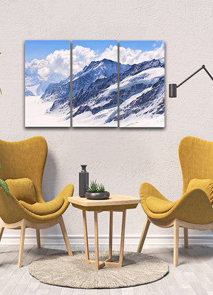 Snow Covered MOUNTAIN Swiss Alps Great Aletsch Swizerland AOA14308 {x3}