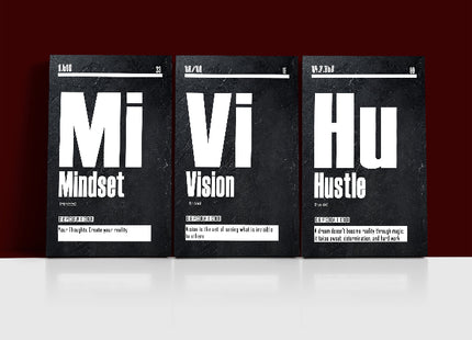 Vision Blueprint foresight, Mindset Foundation, Hustle the driving force AOA13177 {3x}