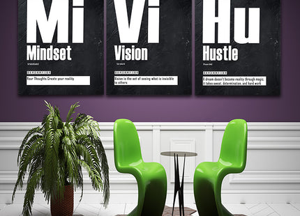 Vision Blueprint foresight, Mindset Foundation, Hustle the driving force AOA13177 {3x}