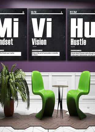 Vision Blueprint foresight, Mindset Foundation, Hustle the driving force AOA13177 {3x}