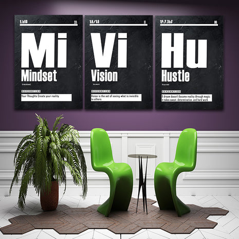 Vision Blueprint foresight, Mindset Foundation, Hustle the driving force AOA13177 {3x}