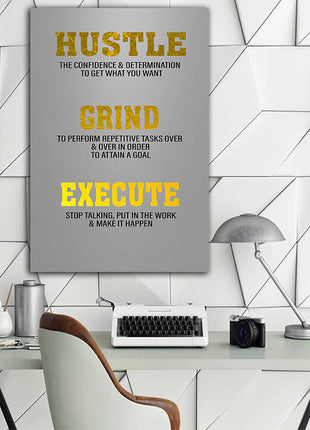 GRIND HUSTLE EXECUTE STOP TALKING PUT IN THE WORK AOA1435