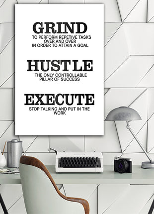 Grind Hustle Execute STOP TALKING BE A PILLAR OF SUCCESS AOA14338