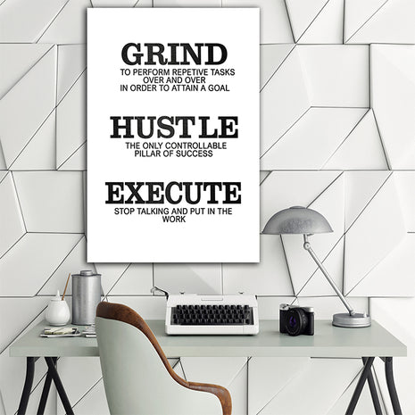 Grind Hustle Execute STOP TALKING BE A PILLAR OF SUCCESS AOA14338