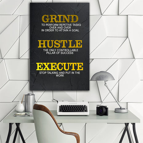 GRIND HUSTLE EXECUTE TO PERFORM REPETIVE TASKS OVER AND OVER AOA14339