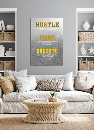 Grind Hustle Execute DETERMINATION TO ATTAIN A GOAL AOA14334