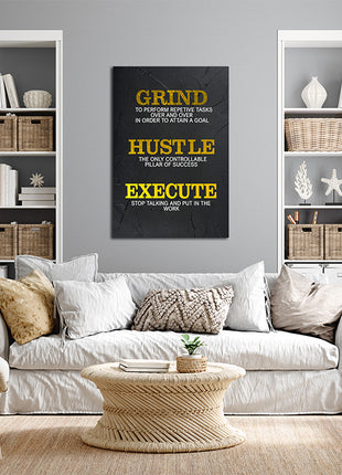 GRIND HUSTLE EXECUTE TO PERFORM REPETIVE TASKS OVER AND OVER AOA14339