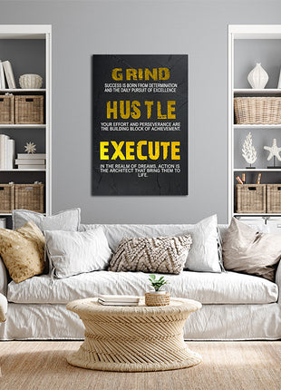 GRIND  HUSTLE  EXECUTE  SUCCESS  IS  BORN  FROM  DETERMINATION  AOA14344