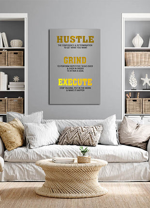 GRIND HUSTLE EXECUTE STOP TALKING PUT IN THE WORK AOA1435