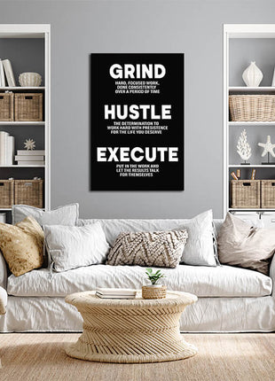 GRIND HUSTLE EXECUTE THE DETERMINATION TO WORK WITH PRESISTENCE AOA14325