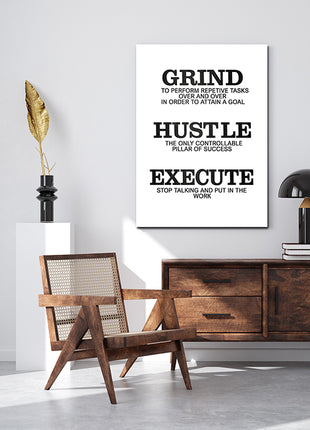 Grind Hustle Execute STOP TALKING BE A PILLAR OF SUCCESS AOA14338