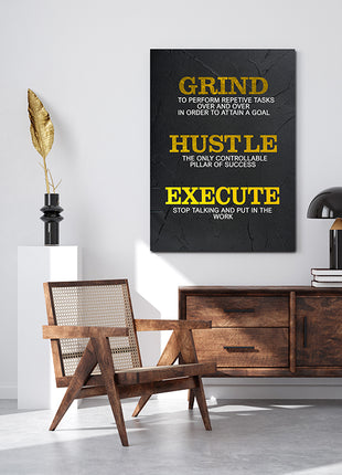 GRIND HUSTLE EXECUTE TO PERFORM REPETIVE TASKS OVER AND OVER AOA14339