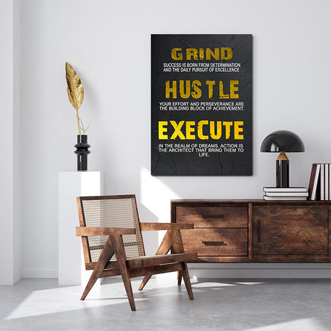 GRIND  HUSTLE  EXECUTE  SUCCESS  IS  BORN  FROM  DETERMINATION  AOA14344