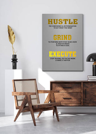 GRIND HUSTLE EXECUTE STOP TALKING PUT IN THE WORK AOA1435