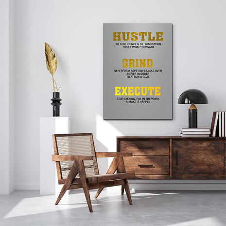 GRIND HUSTLE EXECUTE STOP TALKING PUT IN THE WORK AOA1435