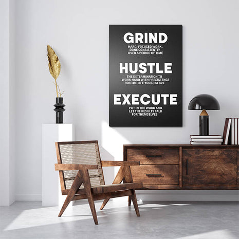 GRIND HUSTLE EXECUTE PUT IN THE WORK OVER A PERIOD OF TIME AOA14326