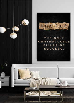 HUSTLE The only Controllable Pillar of Success. SCRABLE CUBE AOAY8074
