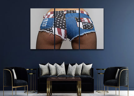 beautiful female ass in usa shorts  AOA14293 {x3}