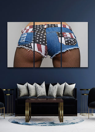 beautiful female ass in usa shorts  AOA14293 {x3}