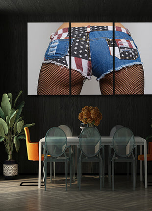 beautiful female ass in usa shorts  AOA14293 {x3}