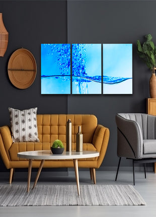 A dynamic Deep Blue water splash aqua bubbles AOA14289 {3x}