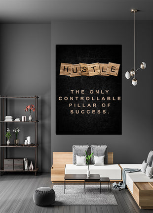 HUSTLE The only Controllable Pillar of Success. SCRABLE CUBE AOAY8074
