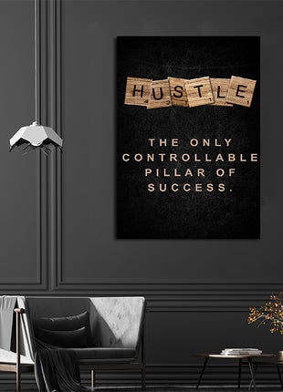 HUSTLE The only Controllable Pillar of Success. SCRABLE CUBE AOAY8074