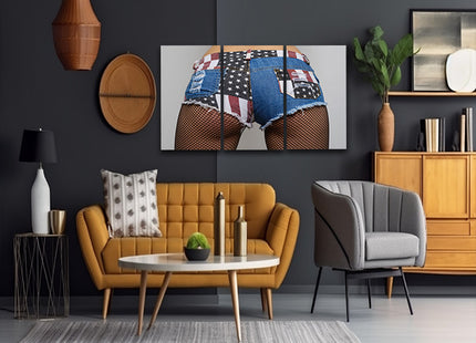 beautiful female ass in usa shorts  AOA14293 {x3}
