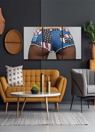 beautiful female ass in usa shorts  AOA14293 {x3}