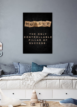 HUSTLE The only Controllable Pillar of Success. SCRABLE CUBE AOAY8074