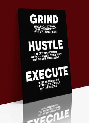 GRIND HUSTLE EXECUTE THE DETERMINATION TO WORK WITH PRESISTENCE AOA14325