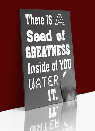THERE IS A SEED OF GREATNESS IN SIDE YOU WATER IT. AOAY12387